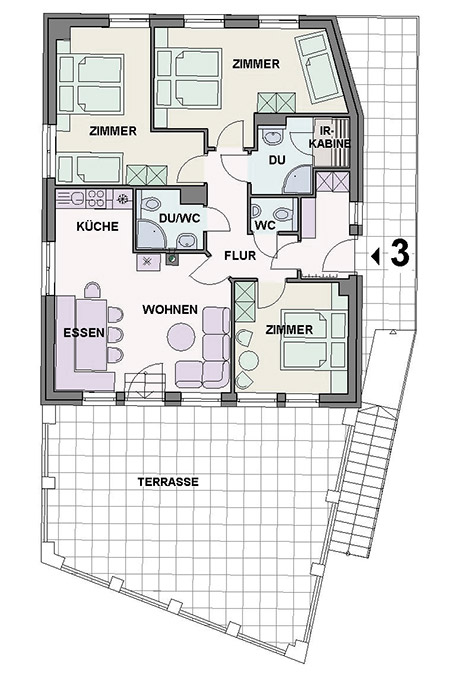 Apartment 3 - Grundriss
